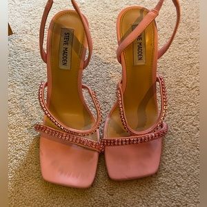 Steve Madden Pink rhinestone heels